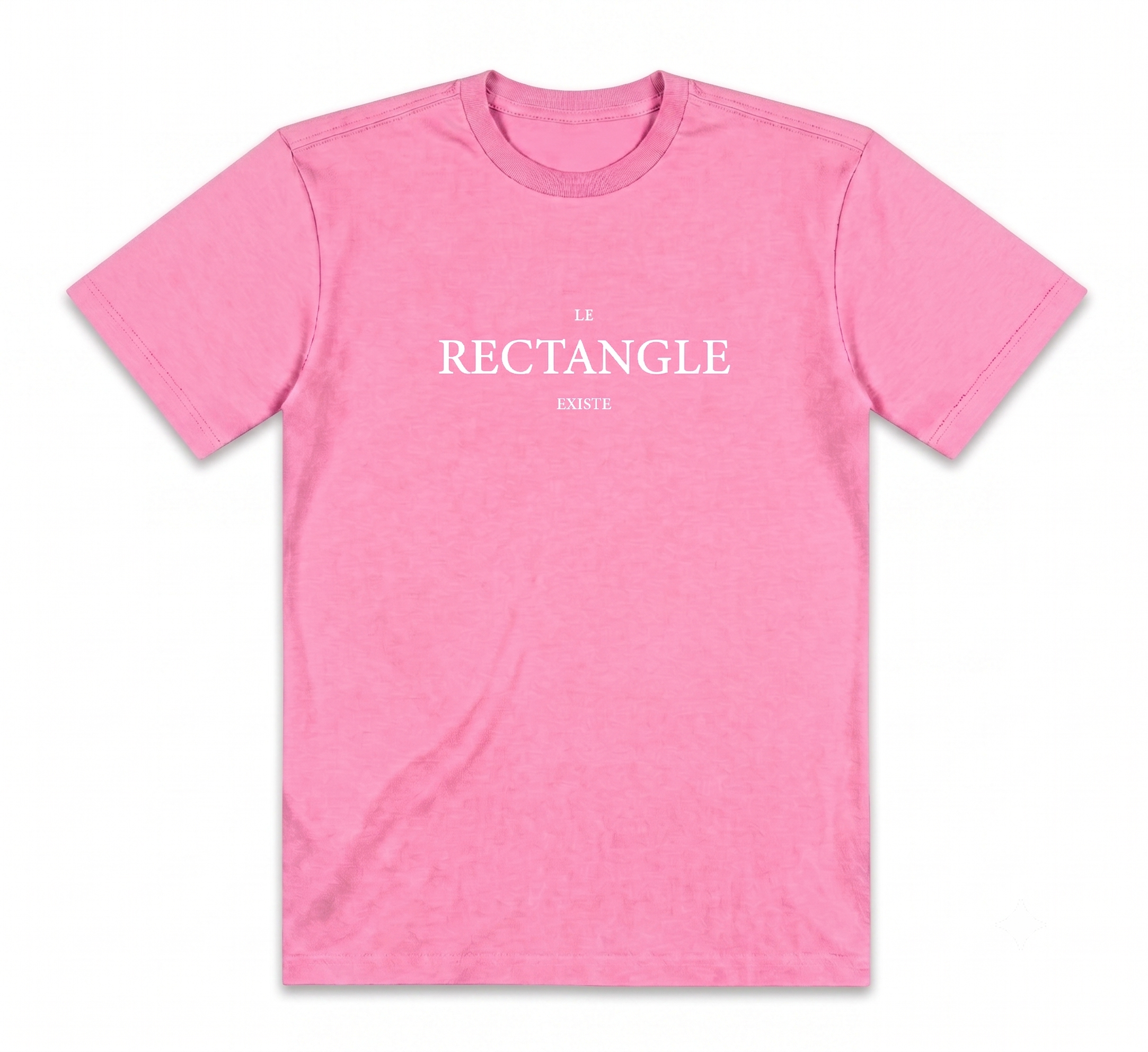 Áo Thun Cotton Le Rectangle Existe Hồng Regular Fit