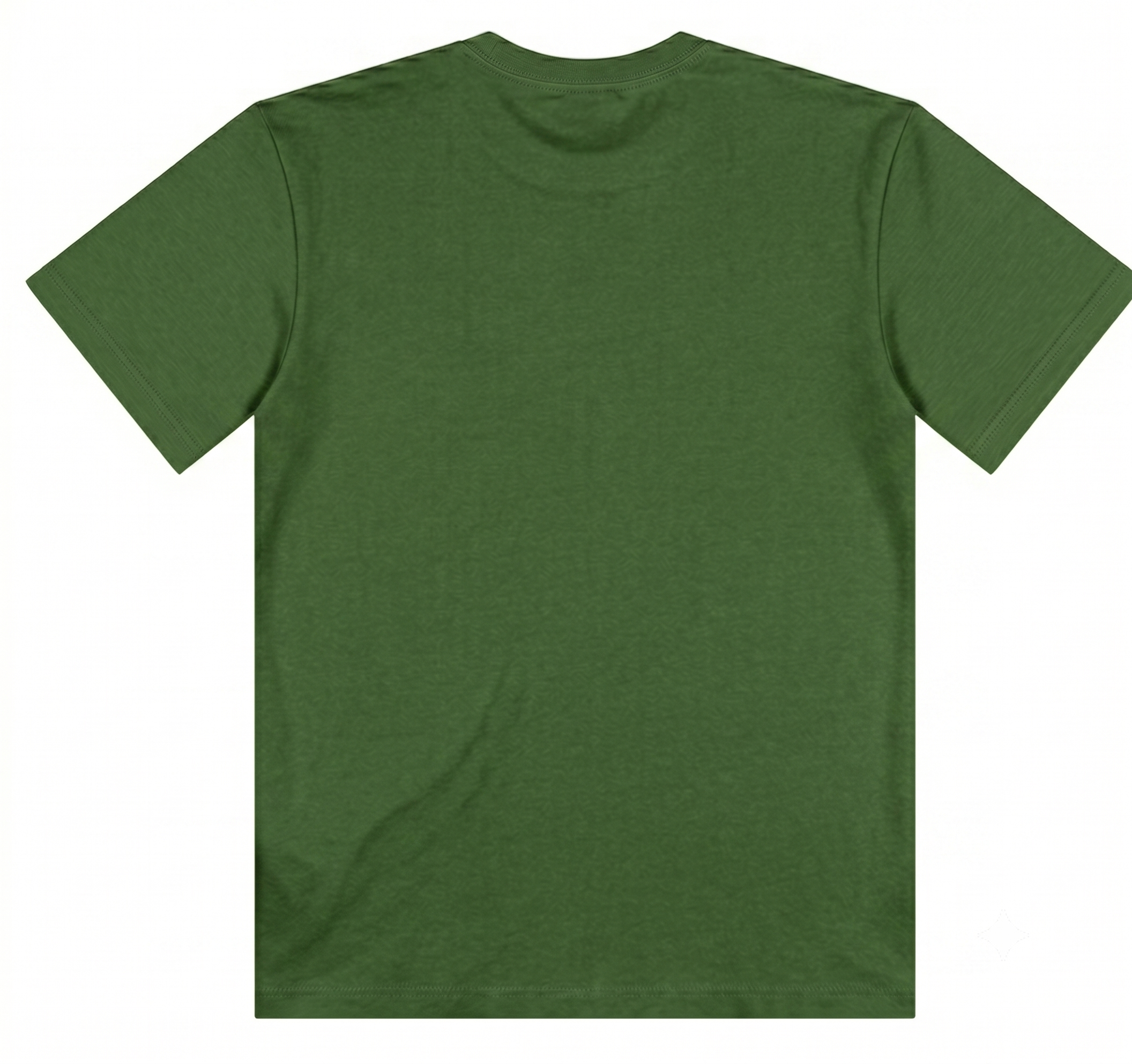 Áo Thun Cotton Trơn Xanh Rêu Regular Fit