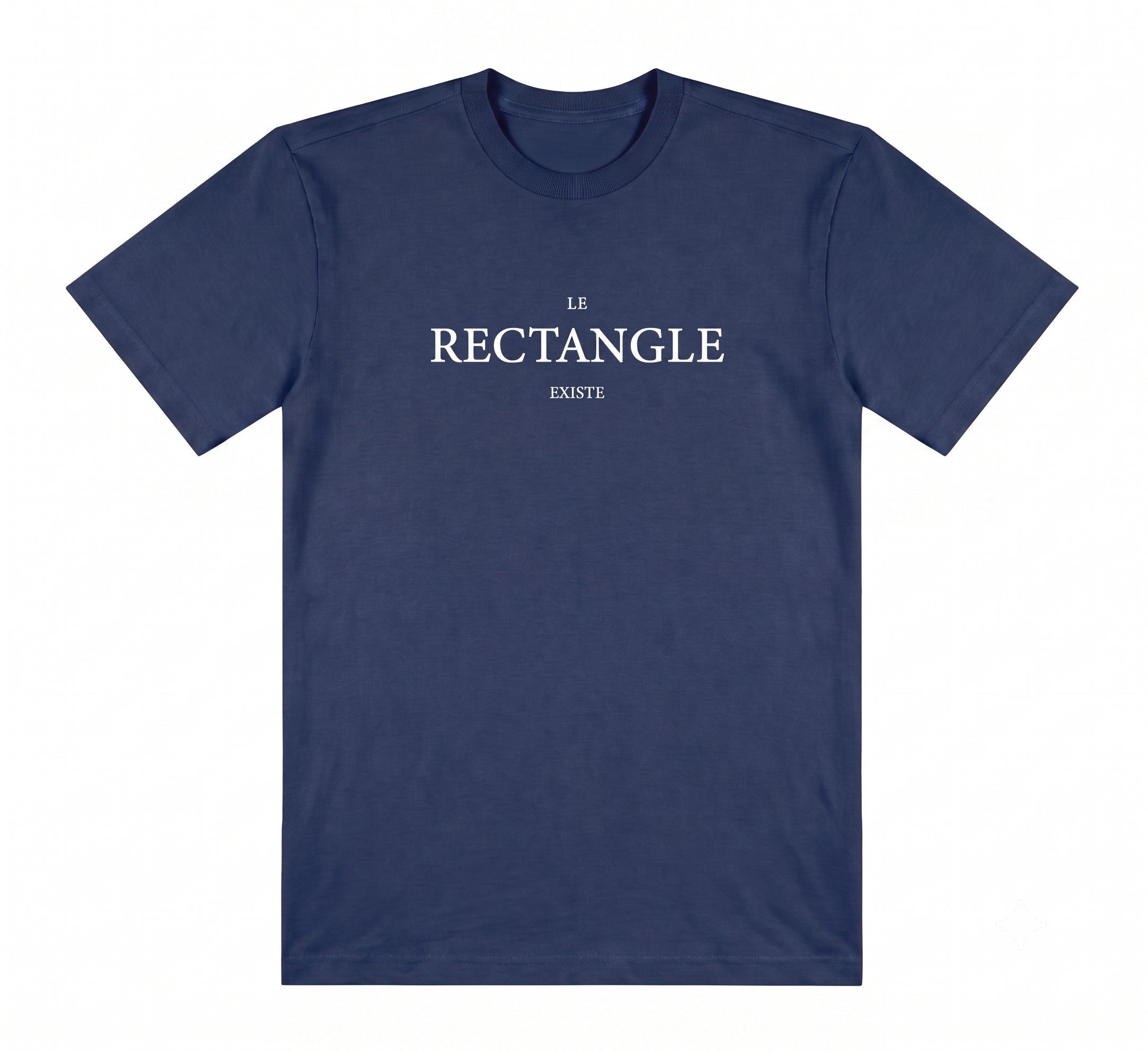 Áo Thun Cotton Le Rectangle Existe Navy Regular Fit